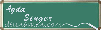 Agda Singer Visitenkarte